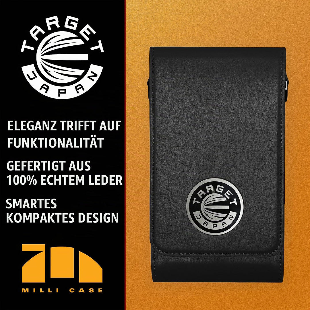 Target Japan Milli Dart Case | Lederhalter für Steel- &amp; Softdarts | Platz für 1 komplett montierten