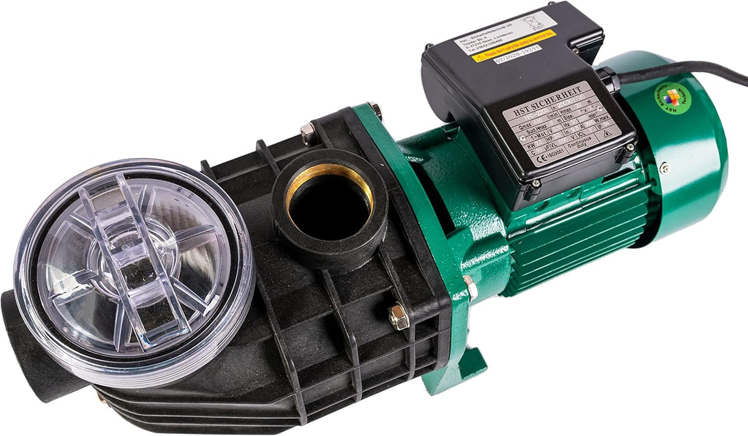HST Leis Poolpumpe 23,4 m3, 23400 Liter/Std, 1500 W I Erweiterbare Filterpumpe mit geringer Energiea