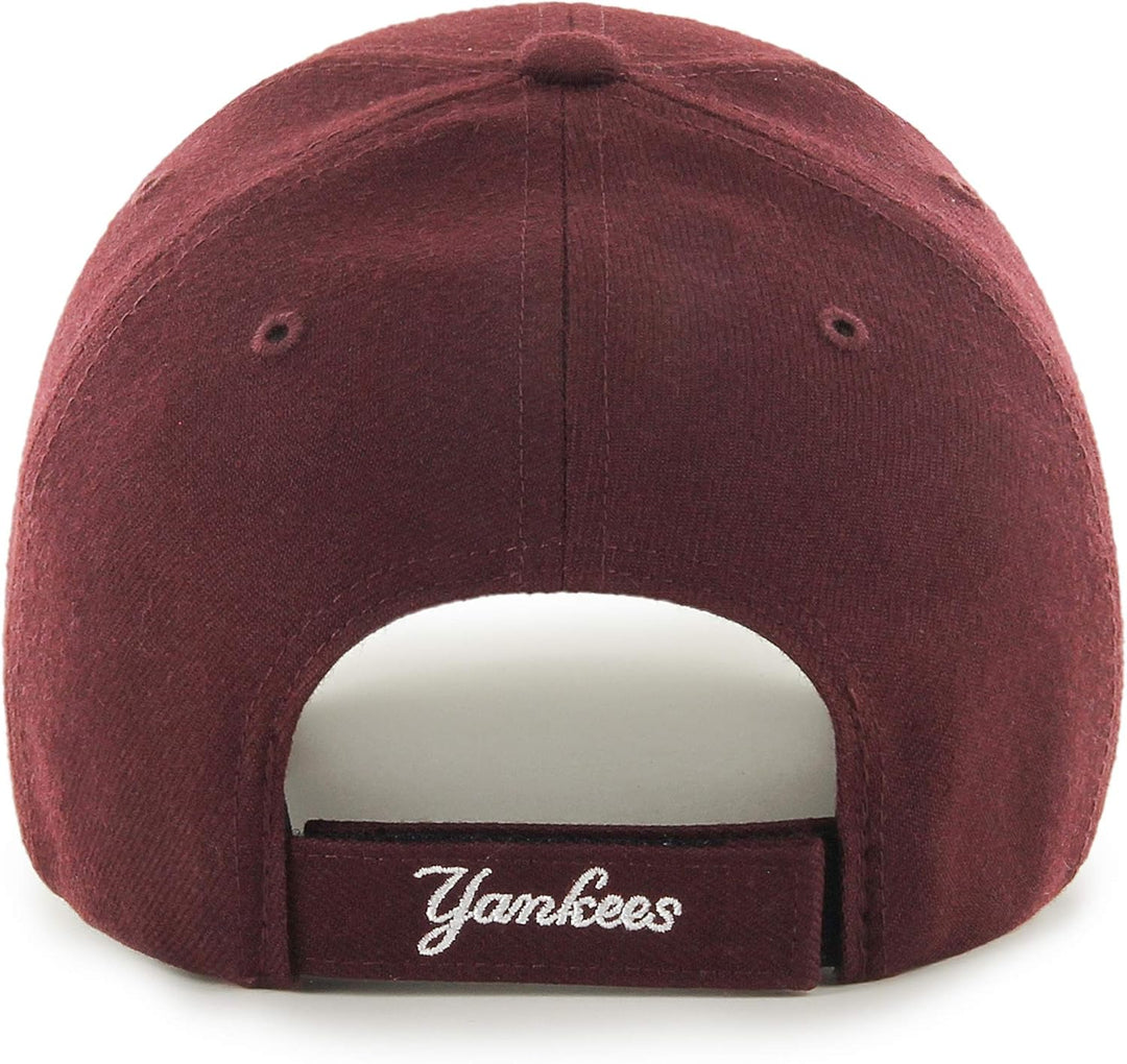 MLB Caps 47 verstellbar Klettverschluss Baseball Kappe gebogener Schirm Teamlogo 31 (Dark Maroon), 3