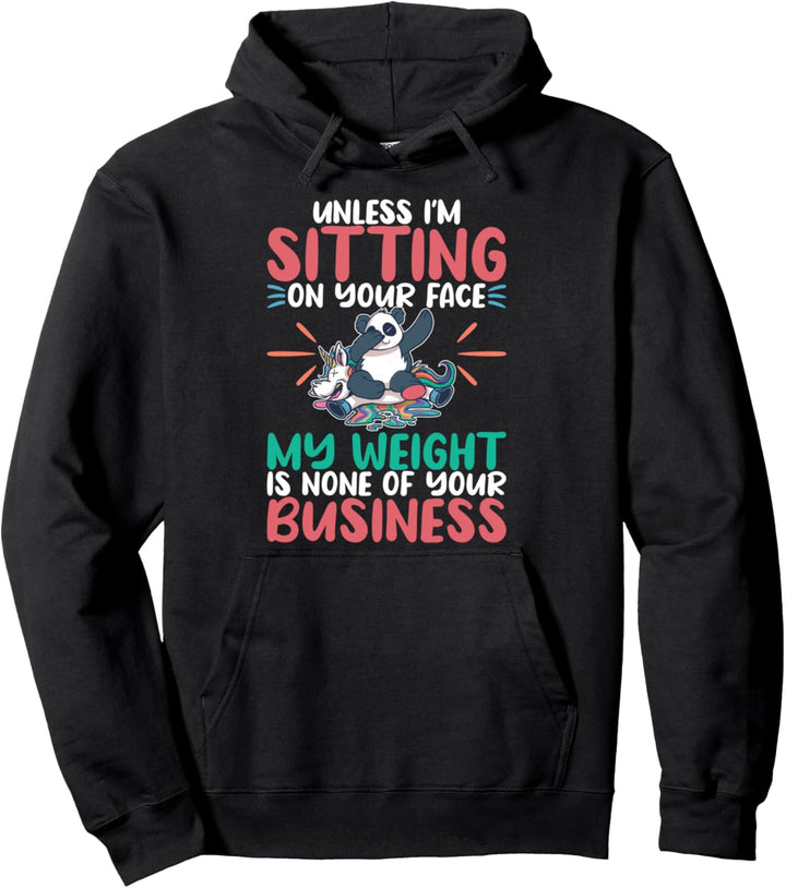 Sitzen auf Ihrem Gesicht Lustige fetten Saying Pullover Hoodie