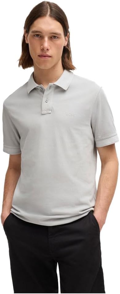 BOSS Herren Prime Polohemd S Silver 043, S Silver 043