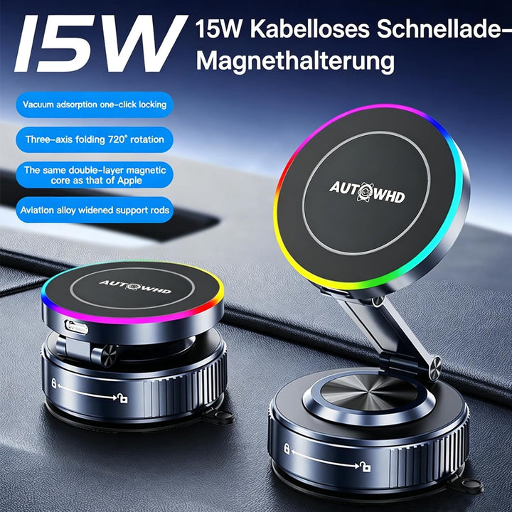 Magnetisch Autohalterung 15W Handyhalterung Auto mit Ladefunktion, Ladegerät Kfz Magnet Wireless Car