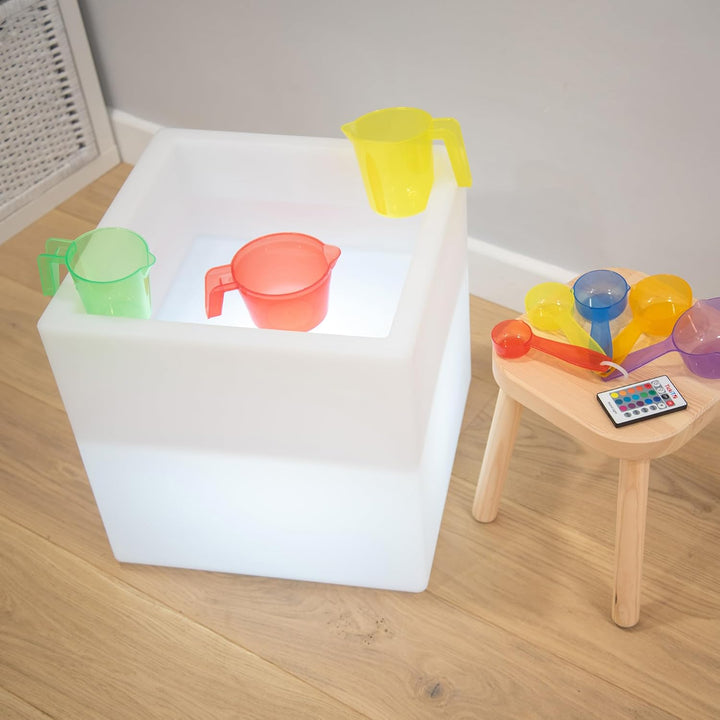 TickiT Sensorischer Stimmungs-Spielwürfel, LED Farbwechsel-Lichttisch, Spiel- und Entdeckerwürfel, A