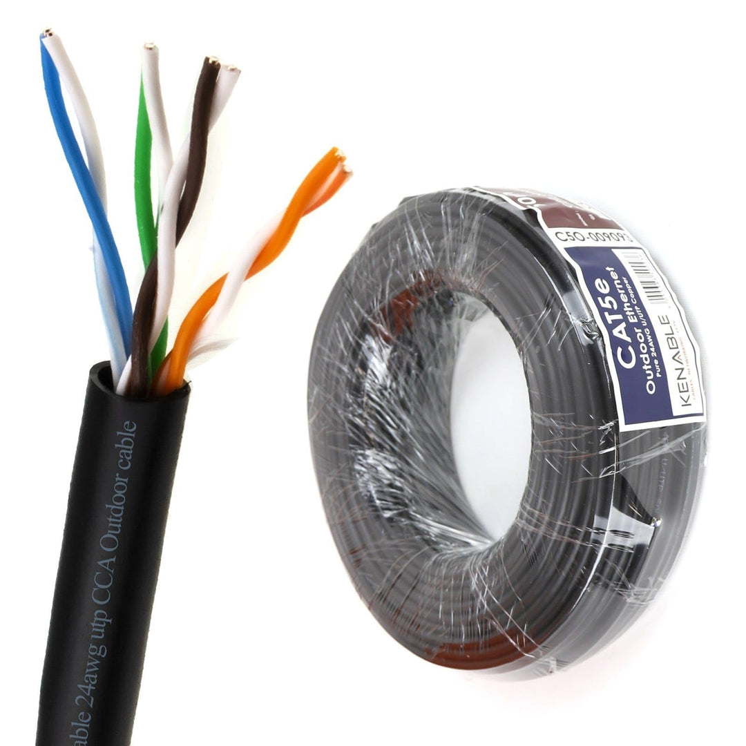 kenable Aussen Cat5E-CCA Aussen Verwendung Ethernet Netzwerk Kabel Kabelrolle UTP 50 m [50 Meter/50m