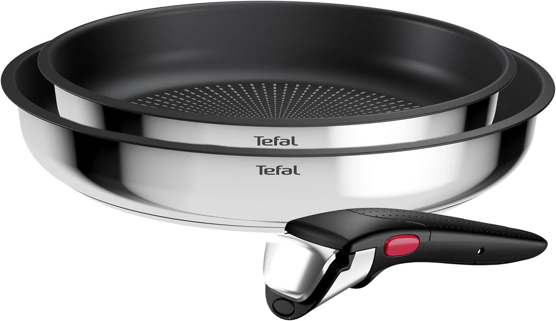 Tefal Ingenio Comfort Max 3-tlg. Pfannen-Set, Titanium Antihaftversiegelung, stapelbar, platzsparend