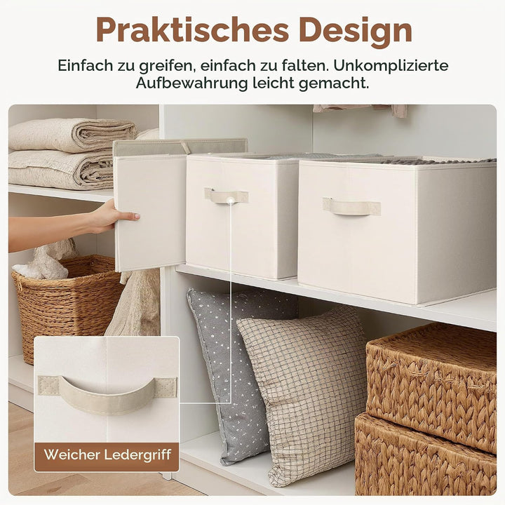 StorageWorks extra grosser Aufbewahrungskorb Stoff, faltbare Aufbewahrungsbox für Regale, Schränke,