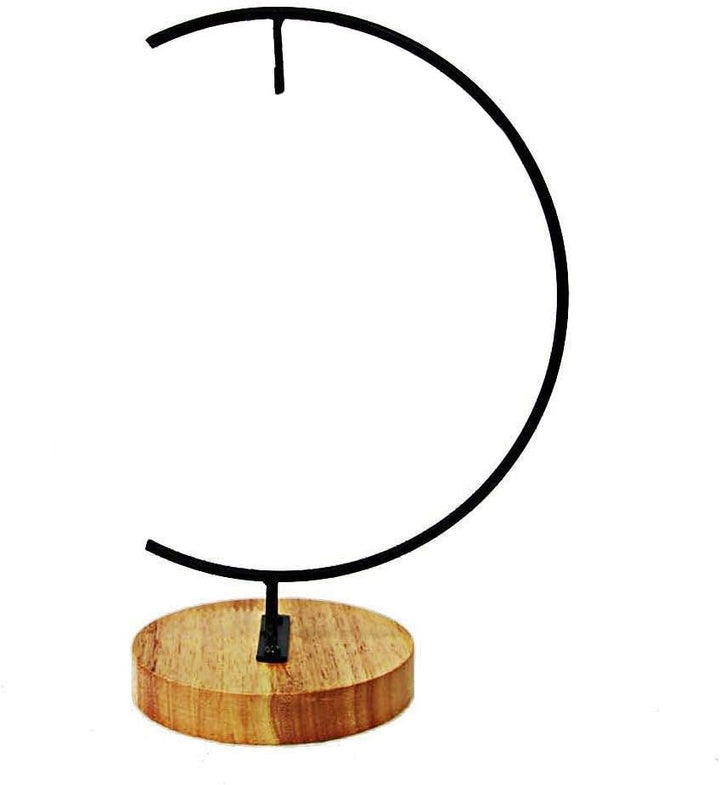 Fosinz Ornament Display Stand - Holz Eisen Hängende Stand Pflanzen Halter für hängende Glas Globe Ai