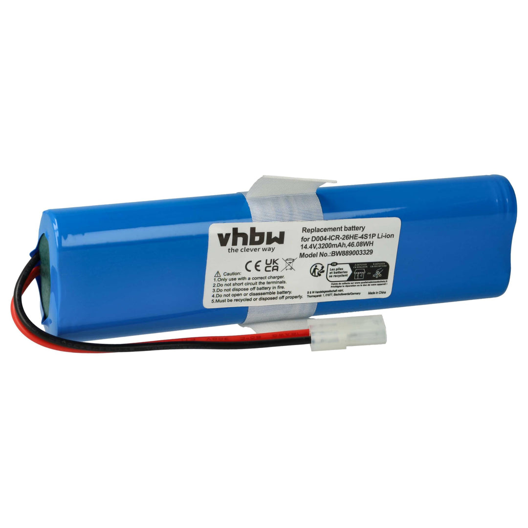 vhbw 1x Akku kompatibel mit 360 S6 Saugroboter (3200 mAh, 14,4 V, Li-Ion)