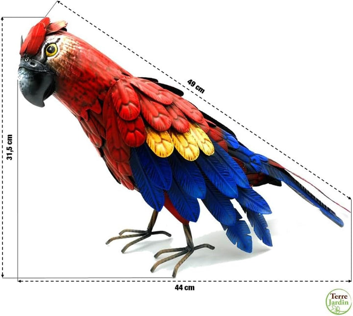 Terre Jardin Dekofigur Papagei, 31,5 cm, mehrfarbig