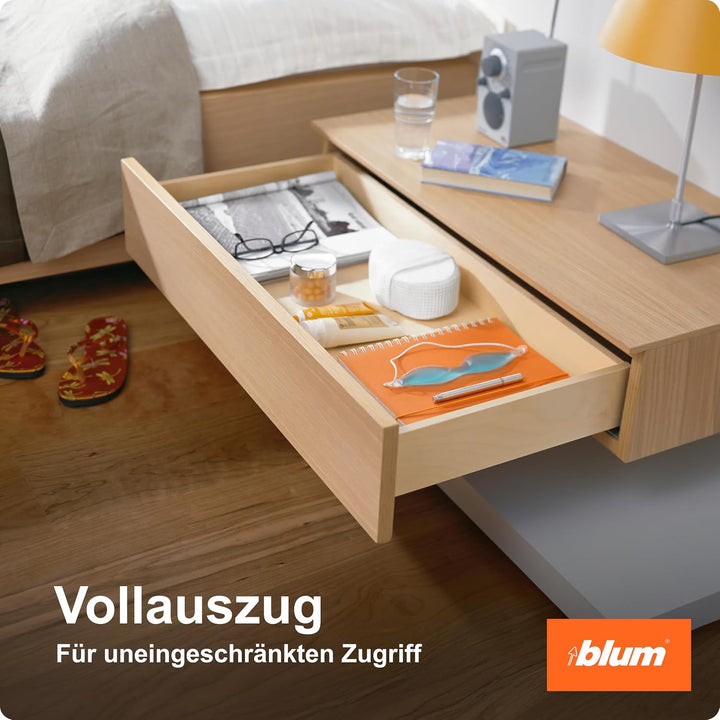 BLUM Tandem Schubladen-Auszug 450mm Vollauszug mit Blumtion (=Softclose); 1 Paar inkl. Kupplung 450