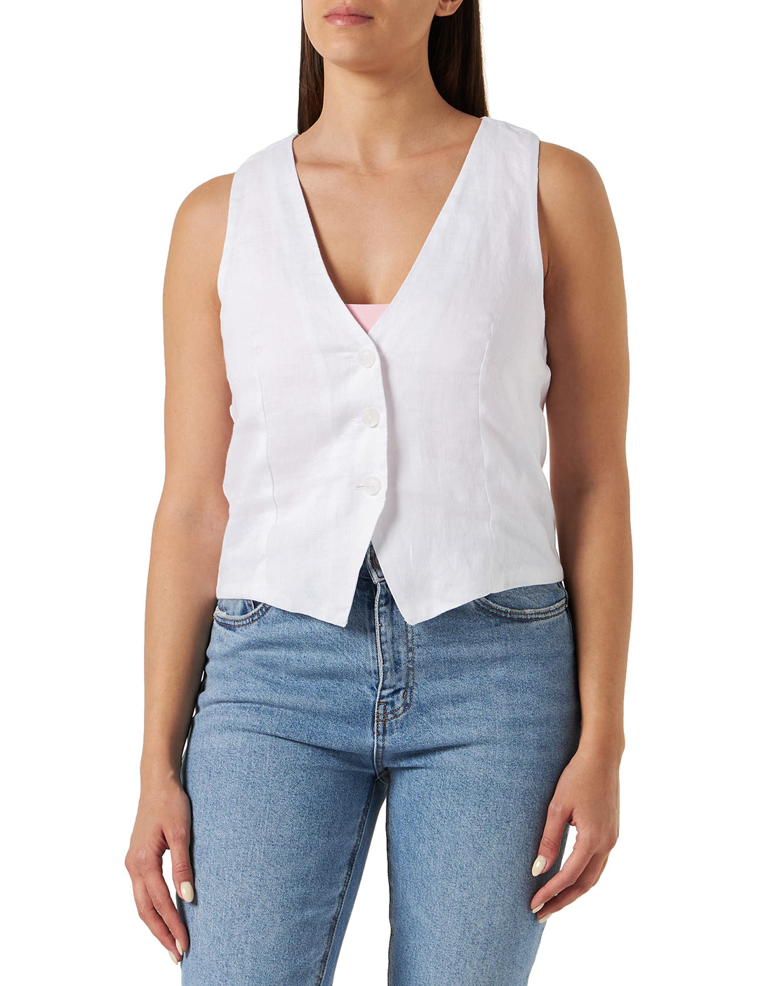 s.Oliver Damen Weste, Weiss 0100