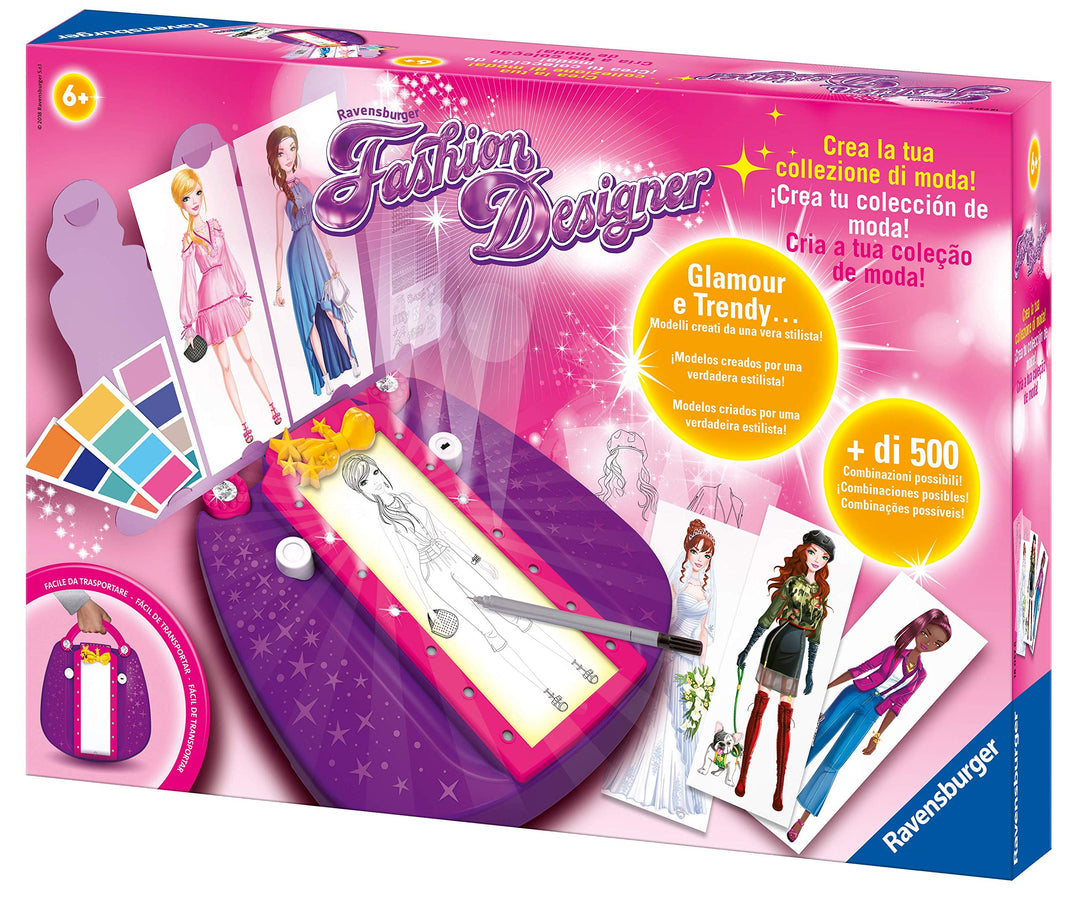 Ravensburger - Fashion Designer, Kreativspiel für Kinder, empfohlen ab 6 Jahren, Erstelle Deine eige