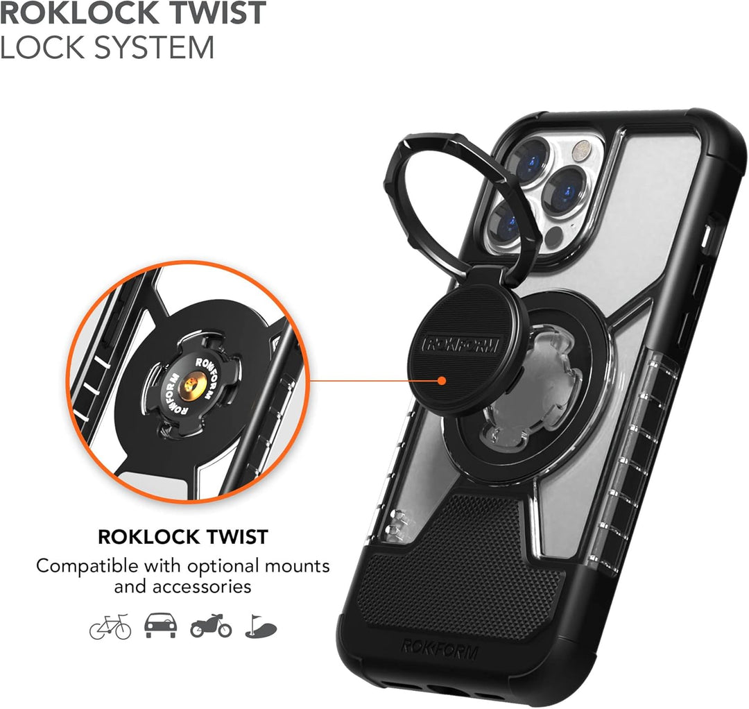 Rokform - iPhone 13 Pro Max Hülle, Crystal Series, Dual Magnet Plus MagSafe kompatibel, schlanke mag