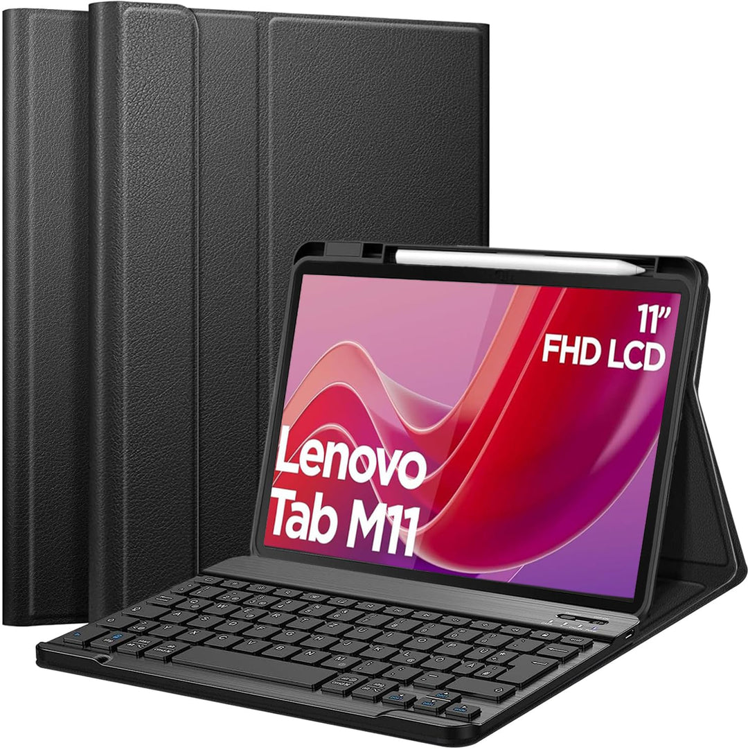 APASILU Tastatur Hülle für Lenovo Tab M11 11 Zoll TB330FU/TB330XU 2024, Slim Schutzhülle mit Magneti