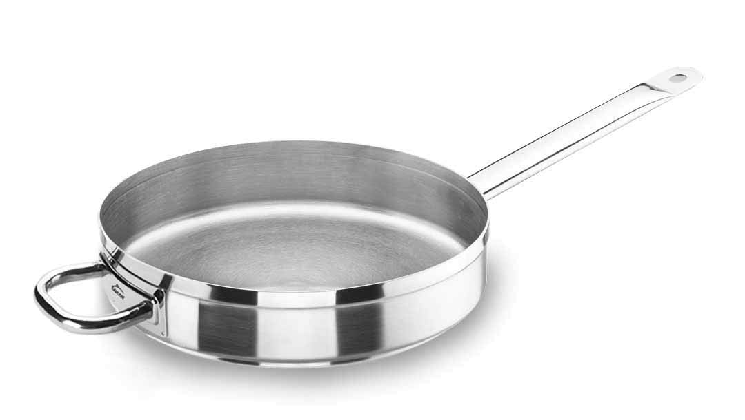 Lacor Chef Luxe Sauteuse, Edelstahl, Silber, 32 cm