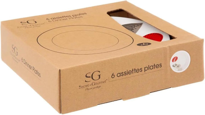 Secret de Gourmet Speiseteller Osara, 27 cm, Weiss, 6 Stück
