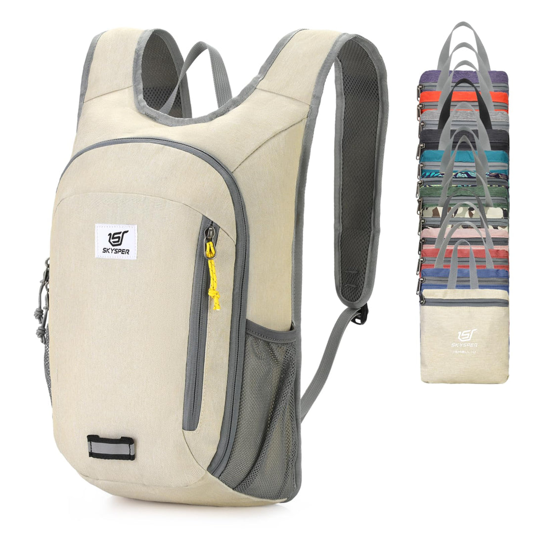SKYSPER 10L Faltbarer Rucksack Ultraleicht Tagesrucksack Wasserfest Daypack Reiserucksack Wanderruck