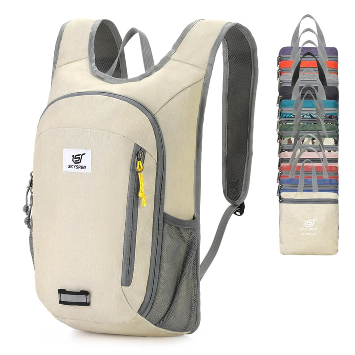 SKYSPER 10L Faltbarer Rucksack Ultraleicht Tagesrucksack Wasserfest Daypack Reiserucksack Wanderruck