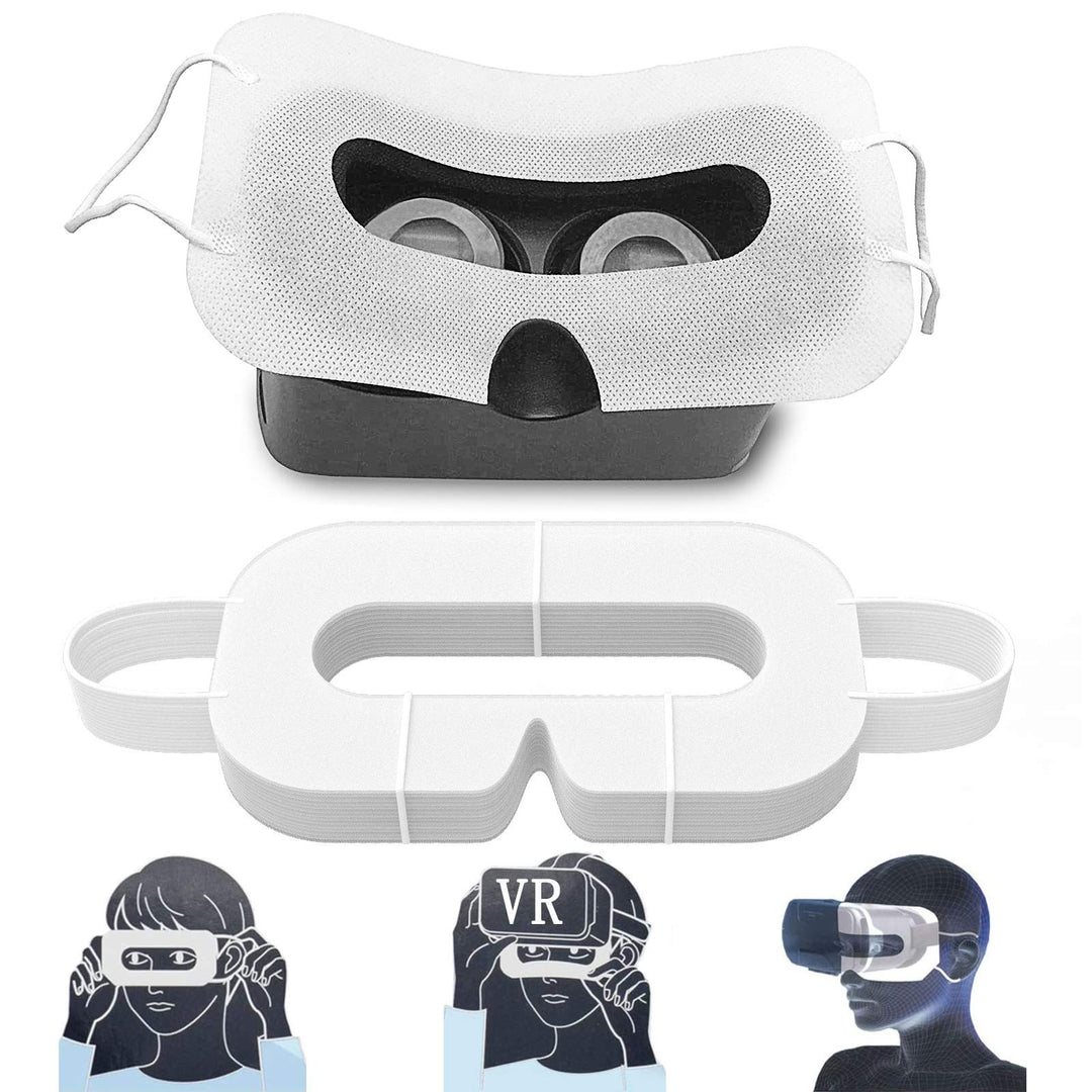 Geekria 100Pcs VR Mask Disposable Face Cover, Disposable Protector for Oculus Quest VR, Prevent Eyes