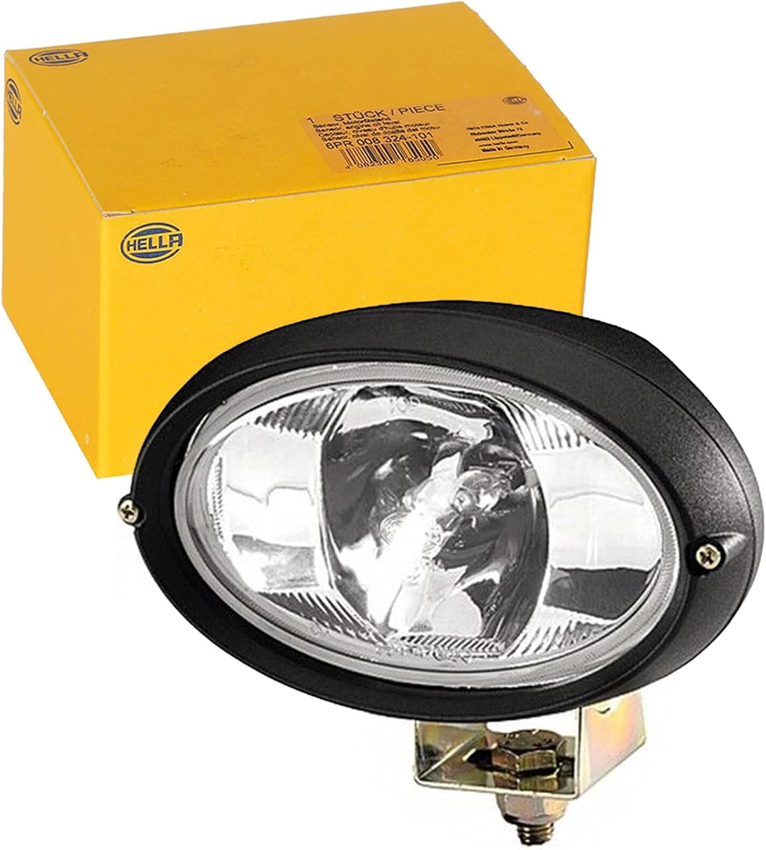 HELLA - Halogen-Arbeitsscheinwerfer - Oval 100 - 12V - Anbau - stehend - weitreichende Ausleuchtung