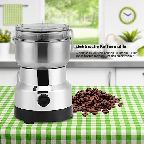 220V Elektrische Edelstahl Kaffeemühle Mahlmaschine, Elektrische Kaffeemühle Edelstahl für frisch ge