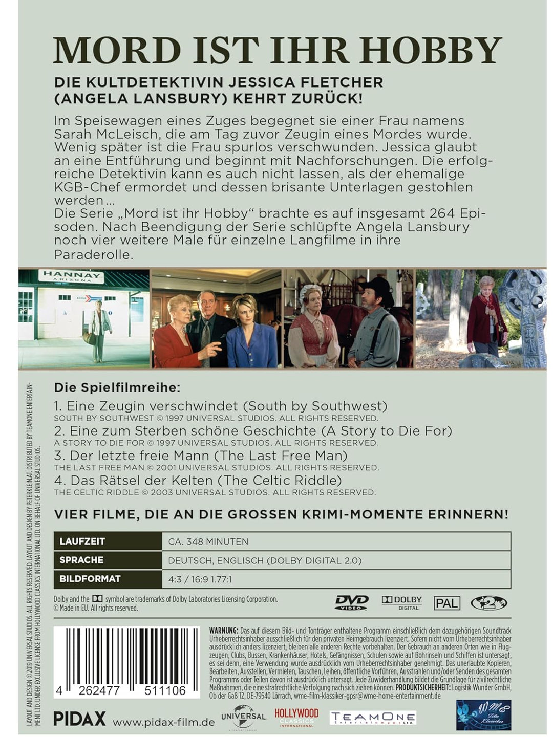 Mord ist ihr Hobby - Vier spannende Spielfilme mit Angela Lansbury - Eine Zeugin verschwindet + Eine