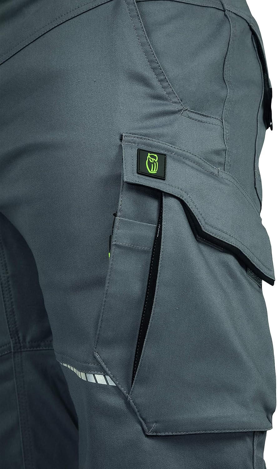 LEIB WÄCHTER Flex-Line Arbeitshose Bundhose Premium grün-schwarz mit Spandex … 24 Grau/Schwarz, 24 G