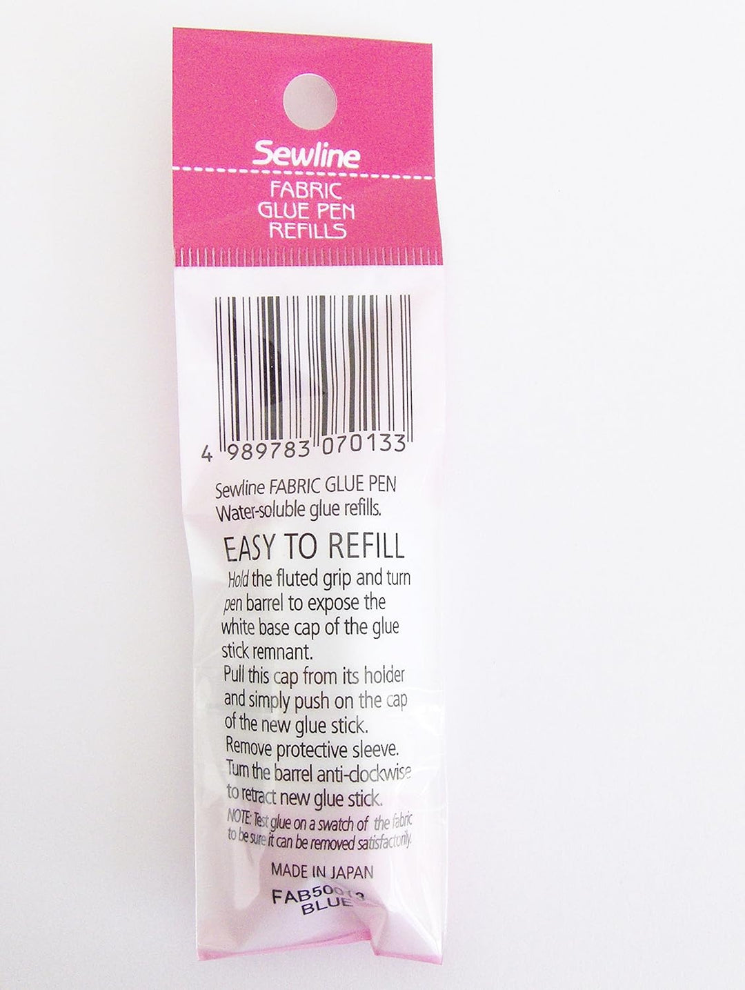 Sewline Textilklebestift plus 5 x Doppel-Nachfüllpackung, EPP, keine Nadeln, trocknet klar, Nähen un