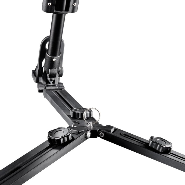 Mantona Dolomit 4000 Videostativ 170 cm (inkl. Fluid-Neiger, Counter Balance System, Wasserwaage, Bo