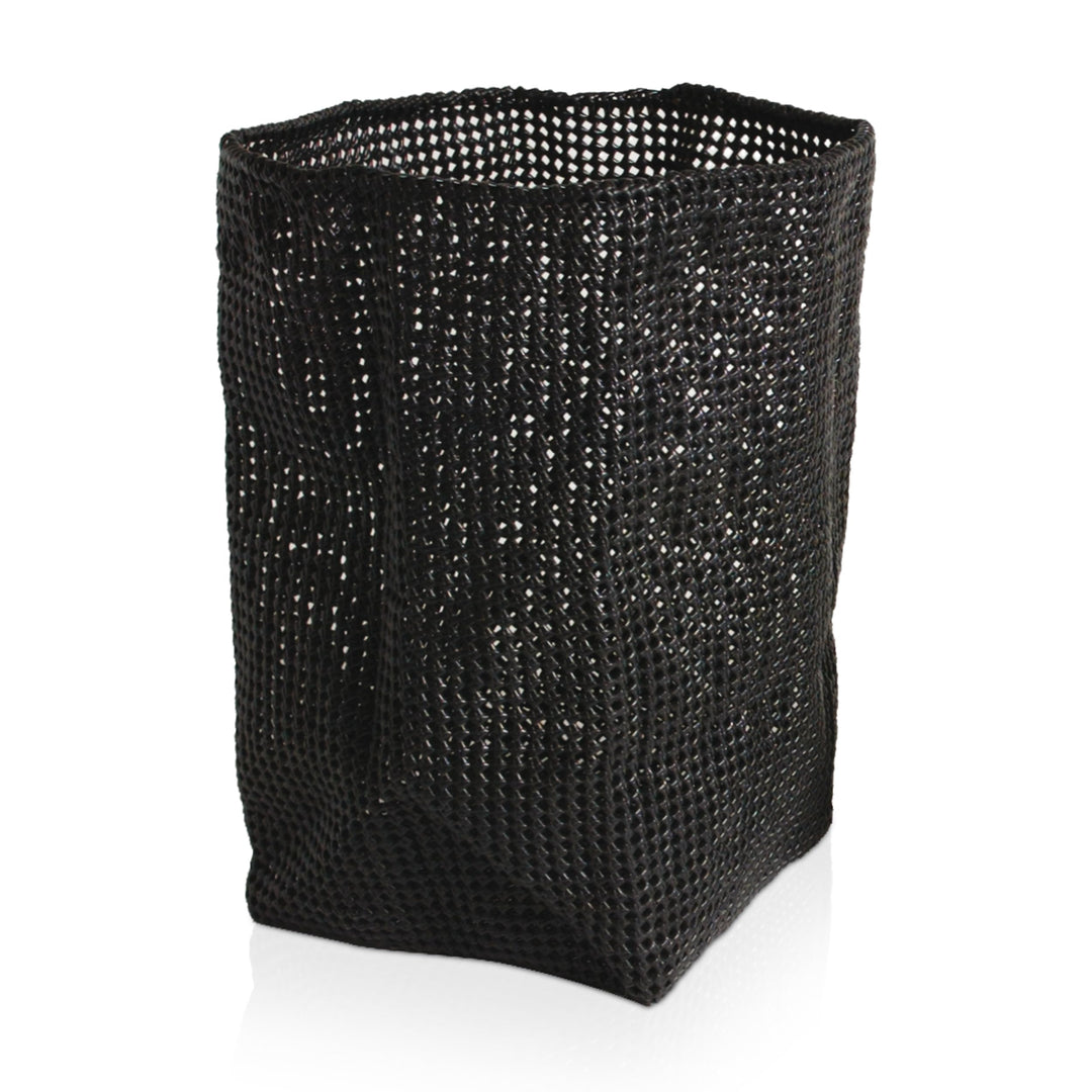 Möve Tube Grosser Korb 33 x 33 x 51 cm aus formbarem Kunststoff, Black Schwarz, Schwarz