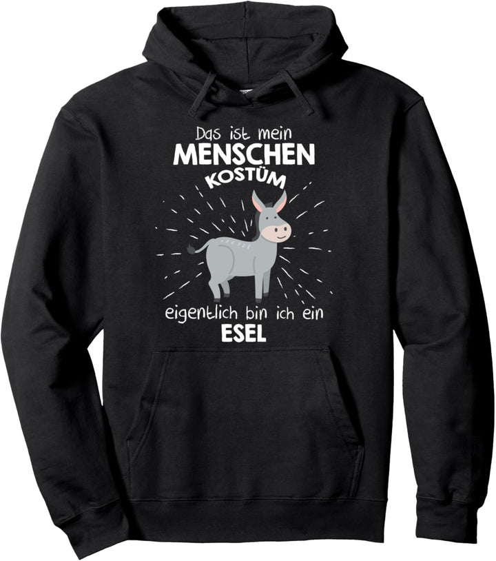Mein Menschen Kostüm Bin ich ein Esel, Halloween Outfit Pullover Hoodie