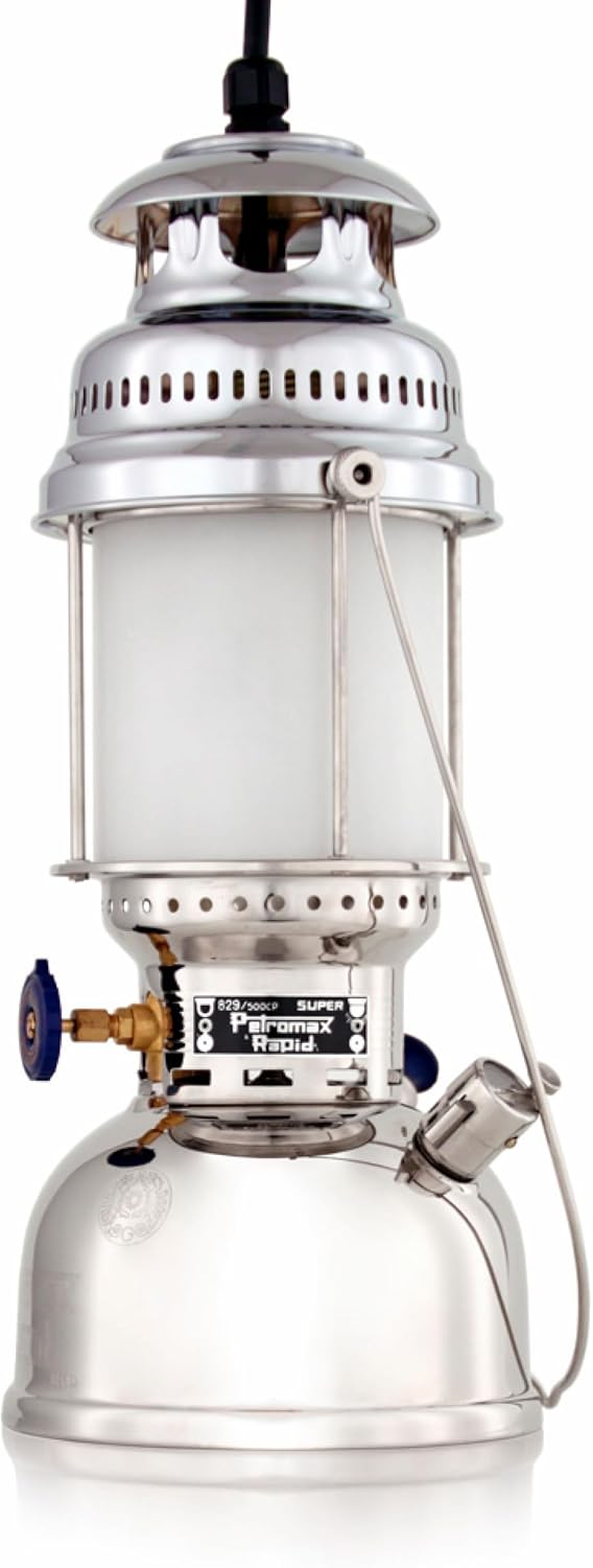 Petromax Deckenleuchte HK500/829 (elektro) (Chrom, HK500) | die wohl bekannteste Starklichtlampe der