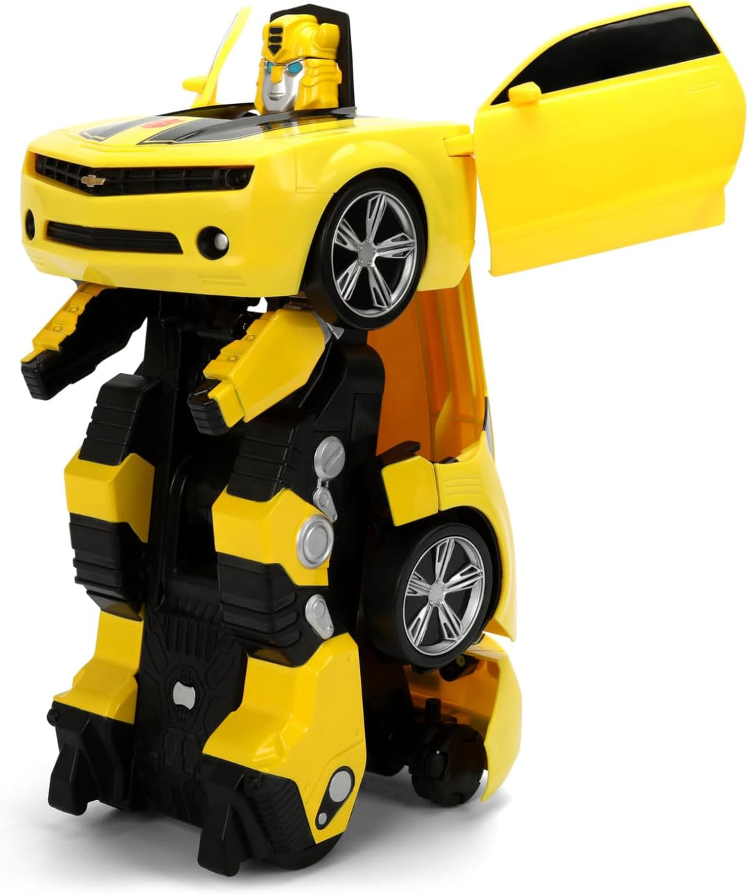Jada Toys Transformers RC Converting Bumblebee (28 cm) - Ferngesteuerter Auto-Roboter mit Transforma