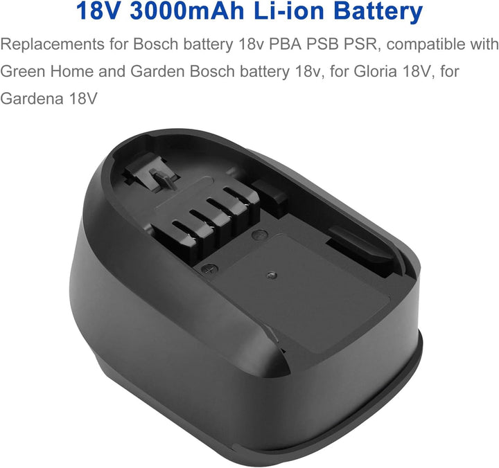 Shentec 18V 3000mAh Li-ion Ersatzakku für Bosch Haus und Garten 18V akku Werkzeuge,für Gardena akku,