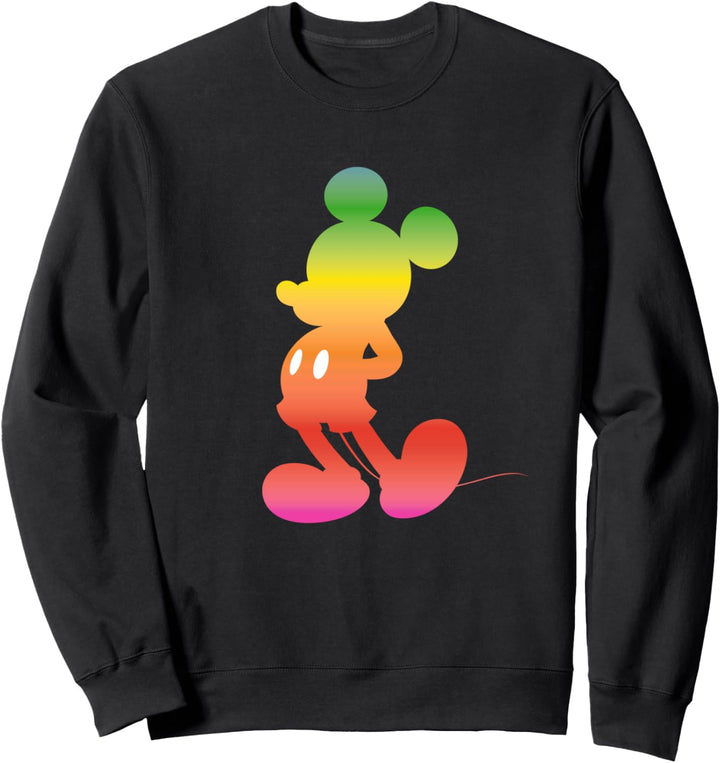 Disney Mickey Mouse Gradient Rainbow Silhouette Sweatshirt