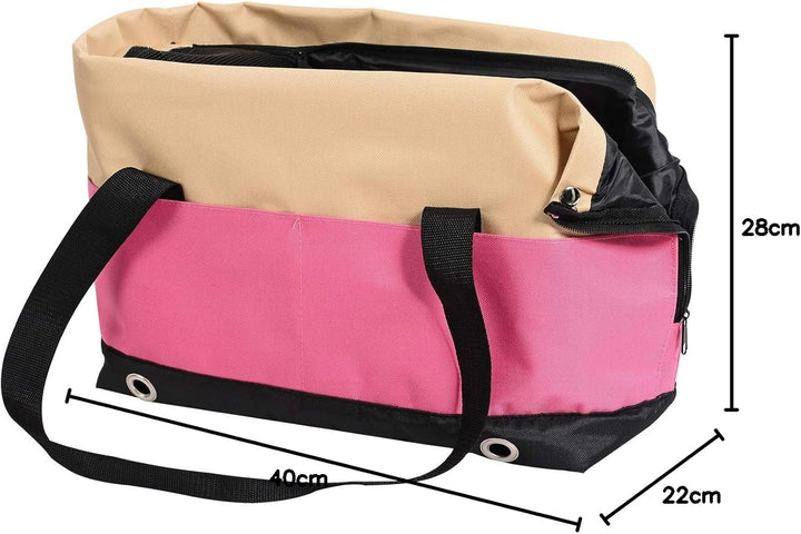 Arquivet Rosa Transporttasche für Haustiere - 40 x 22 x 28 cm - Transporttasche für Hunde und Katzen
