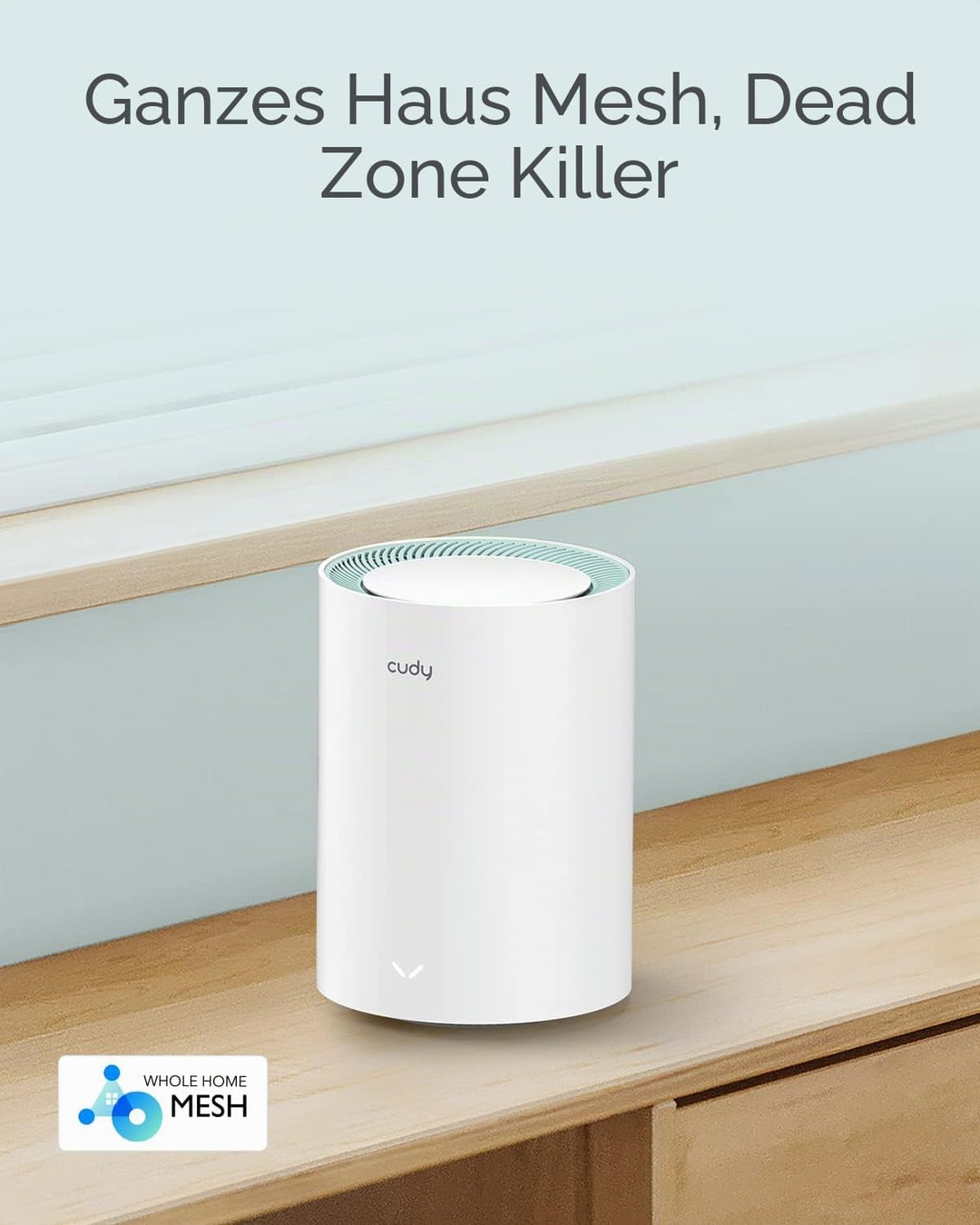 Cudy AC1200 Gigabit Whole Mesh WiFi System, Dualband, WLAN-Verstärker, Antennen mit hoher Verstärkun