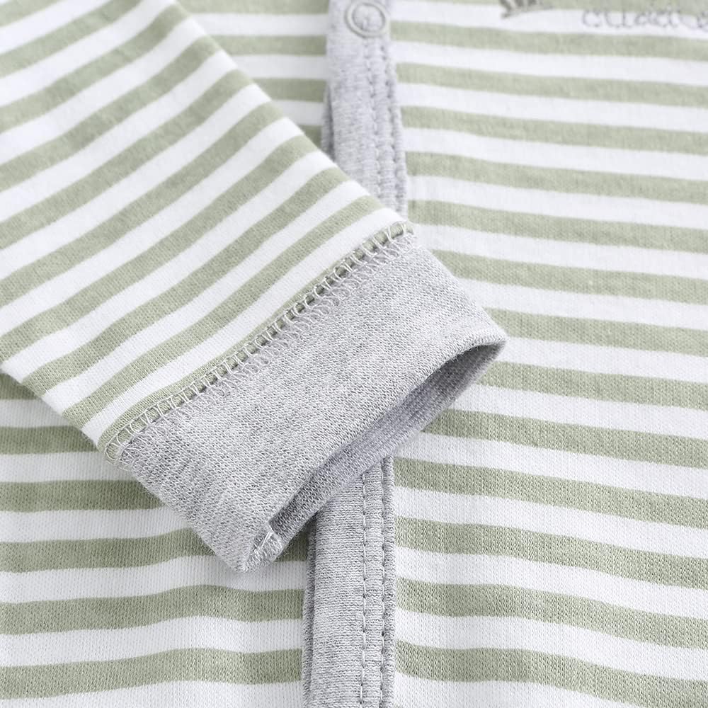 Chamie Strampler für Babys, Strampler, langärmelig, Baumwolle, 0–3 m/3–6 m/6–9 m/9–12 m 0-3 Monate D