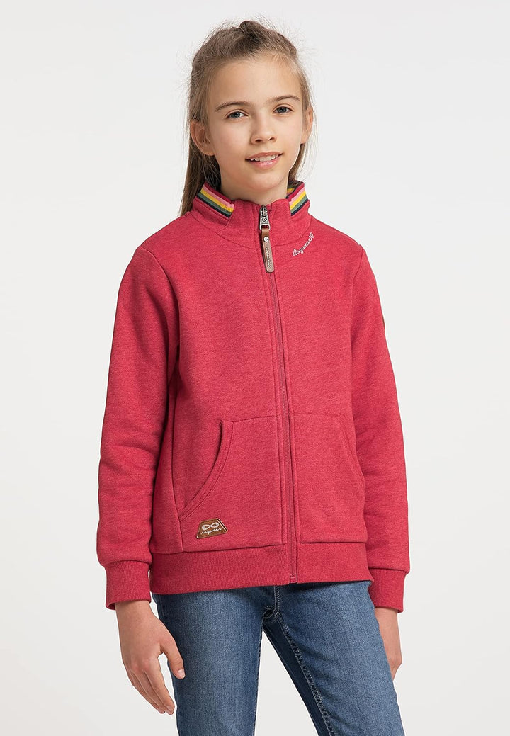 Ragwear Majda Mädchen Sweatjacke Sweasthirt mit Reisverschluss Cardigan Strickjacke Jacke Übergangsj