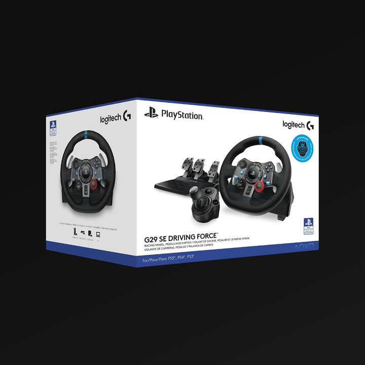 Logitech G G29 SE Driving Force Rennlenkrad und Pedale, Force Feedback, echtes Leder + Logitech G Dr