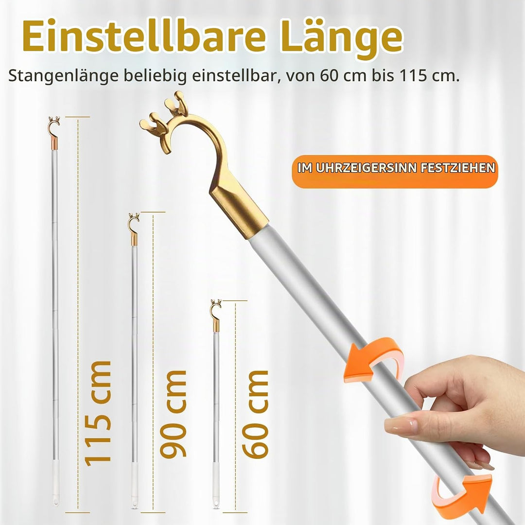 Dachfenster Stange zum Öffnen - Stab mit Haken, Dachfenster Öffner Stange, Stock mit Haken Fenster,
