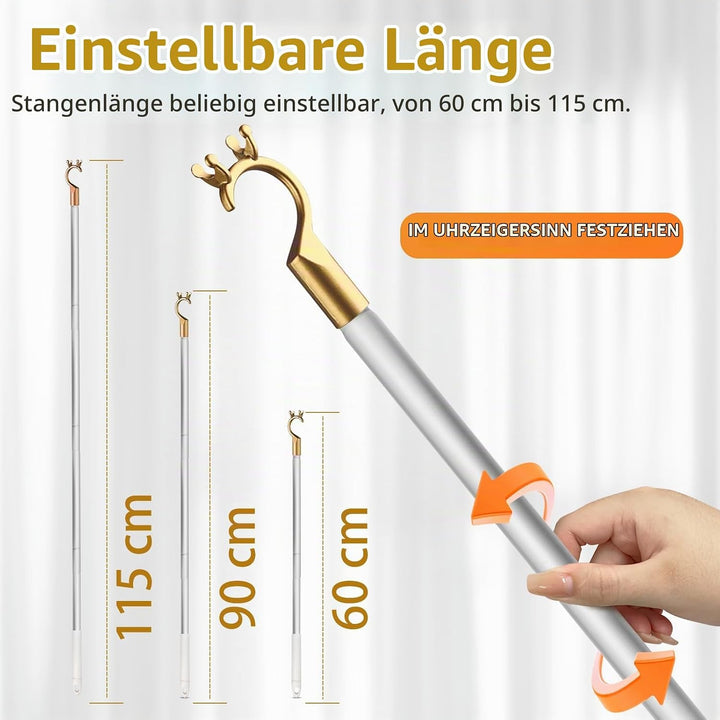 Dachfenster Stange zum Öffnen - Stab mit Haken, Dachfenster Öffner Stange, Stock mit Haken Fenster,