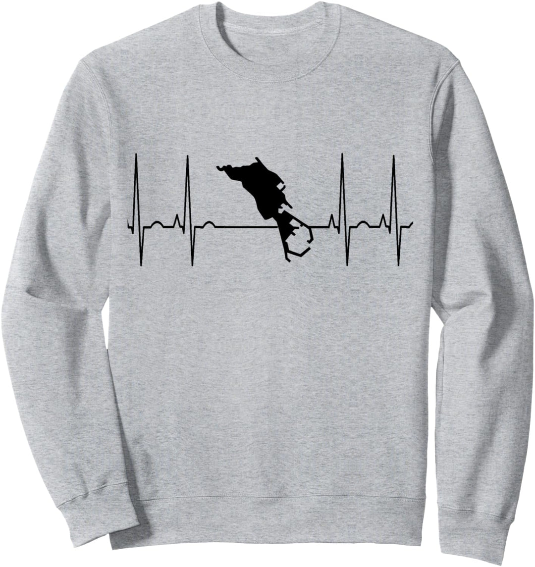 Helgoland Herzschlag Nordsee Insel Urlaub Sweatshirt