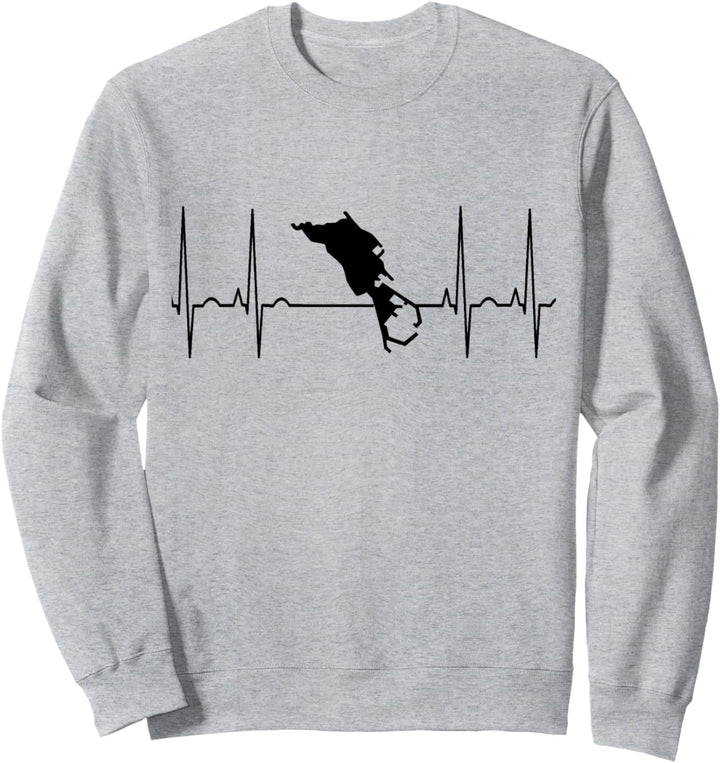 Helgoland Herzschlag Nordsee Insel Urlaub Sweatshirt