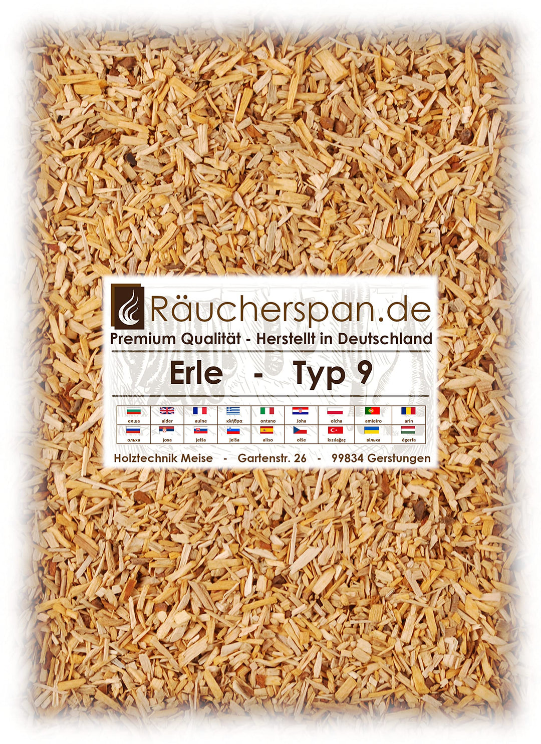 Räucherspäne Erlenholz Typ 9 Spangrösse 2-4mm Premium Qualität (4.00, .) 4.0 Kilogramm Erle, 4.0 Kil