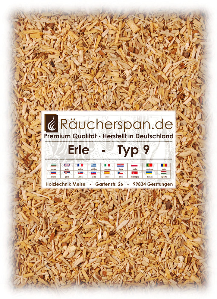 Räucherspäne Erlenholz Typ 9 Spangrösse 2-4mm Premium Qualität (4.00, .) 4.0 Kilogramm Erle, 4.0 Kil
