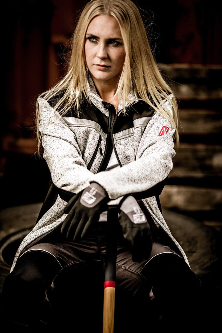 Nitras Strick-Softshelljacke Motion TEX Plus (Farbe: grau; Grösse: L)