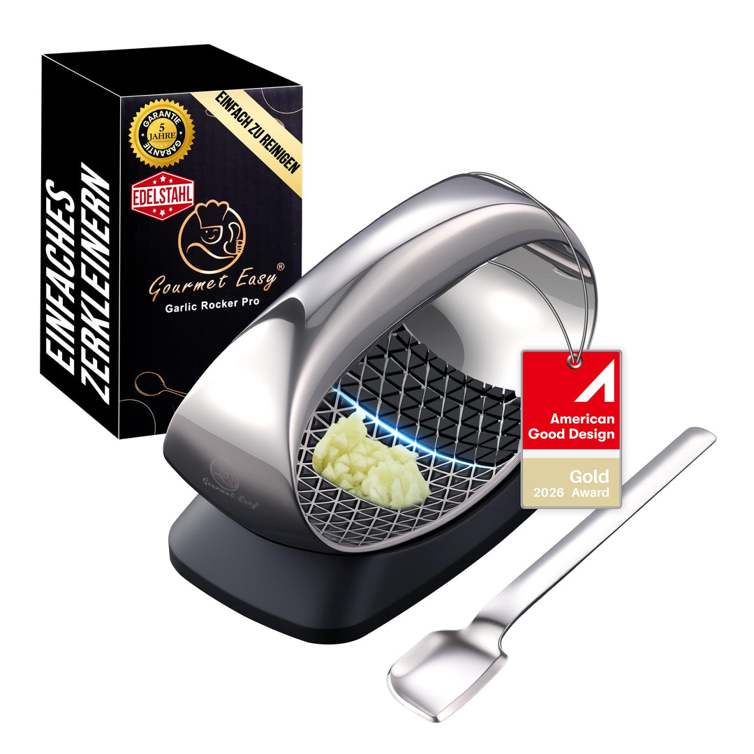 Knoblauchpresse – Knoblauch Wippe mit innovativer 3D-Schneidefunktion | Müheloses Pressen & Einfache