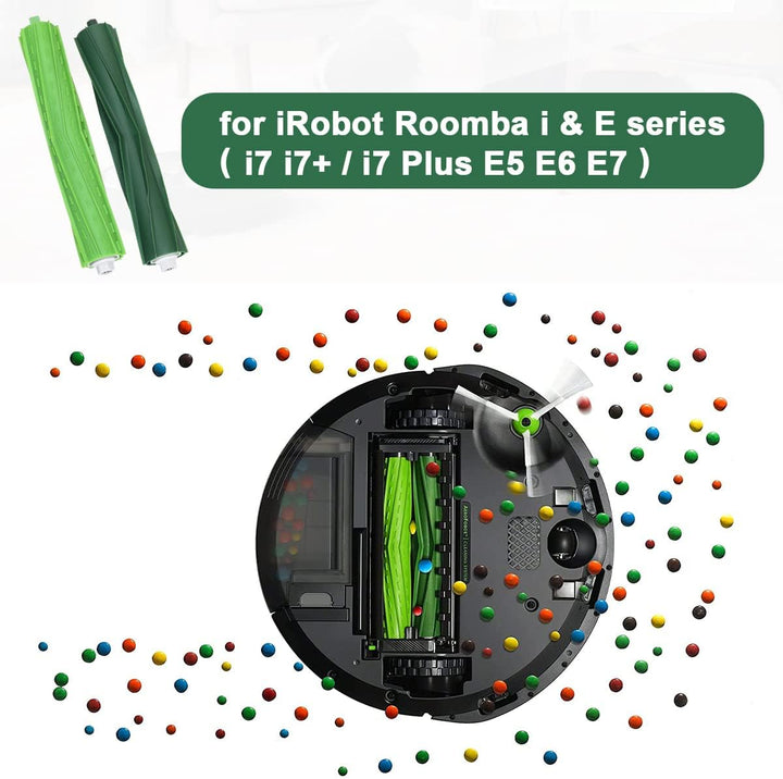 2 Set Rollen Bürste für iRobot Roomba i7 i7+ i8 E5 E6 E7 | Multibodenbürsten, Ersatzteile Zubehör fü