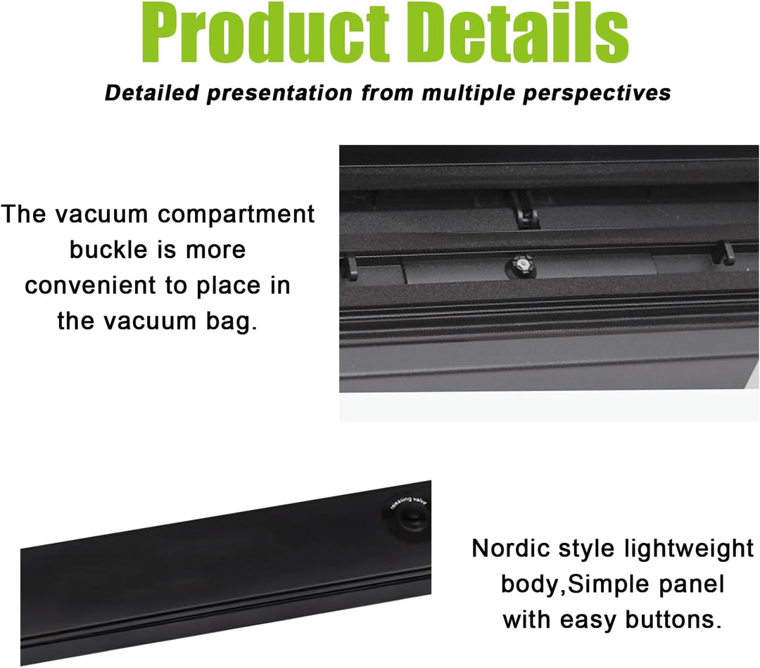 Vakuumierer Vakuumiergerät, Vakuumiergerät Mit 100 Vakuumbeuteln, Vacuum Sealer Folienschweissgerät